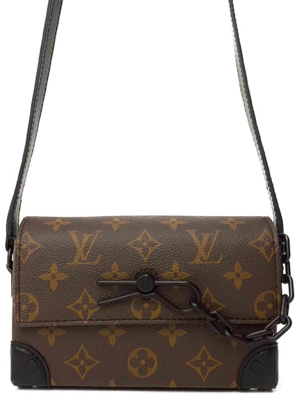 Louis Vuitton Monogram Macassar Brown Steamer Wearable Wallet Shoulder Bag